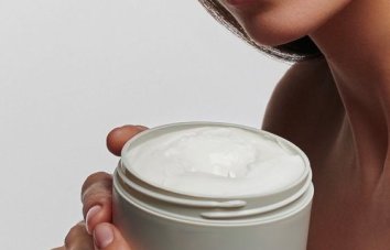 Skincare products like serums, creams, and facial oils